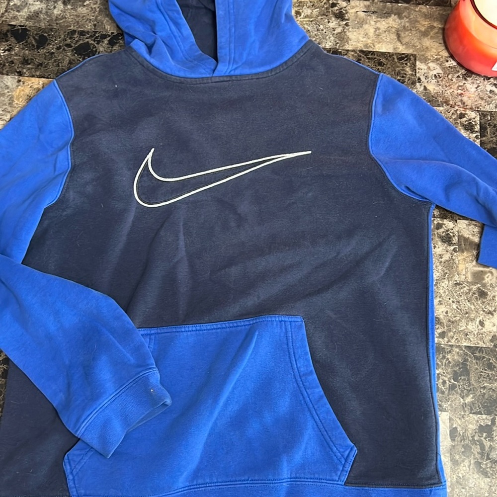 Nike hoodie blue on blue size XL